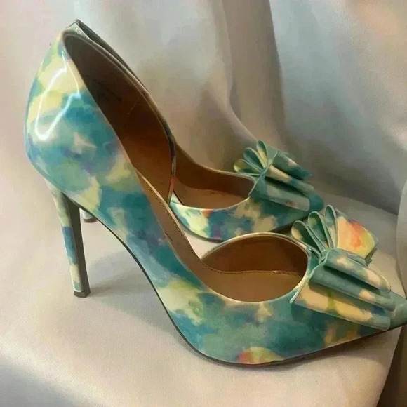 Betsey Johnson Womens Prince Multi D'Orsay Heels 7.5 Medium - Picture 6 of 8